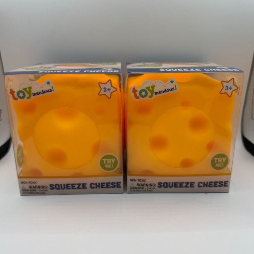 ToyMendous - Squeeze Cheese *Slow Rise* Squishy Fidget Toy (2 Pack) Viral